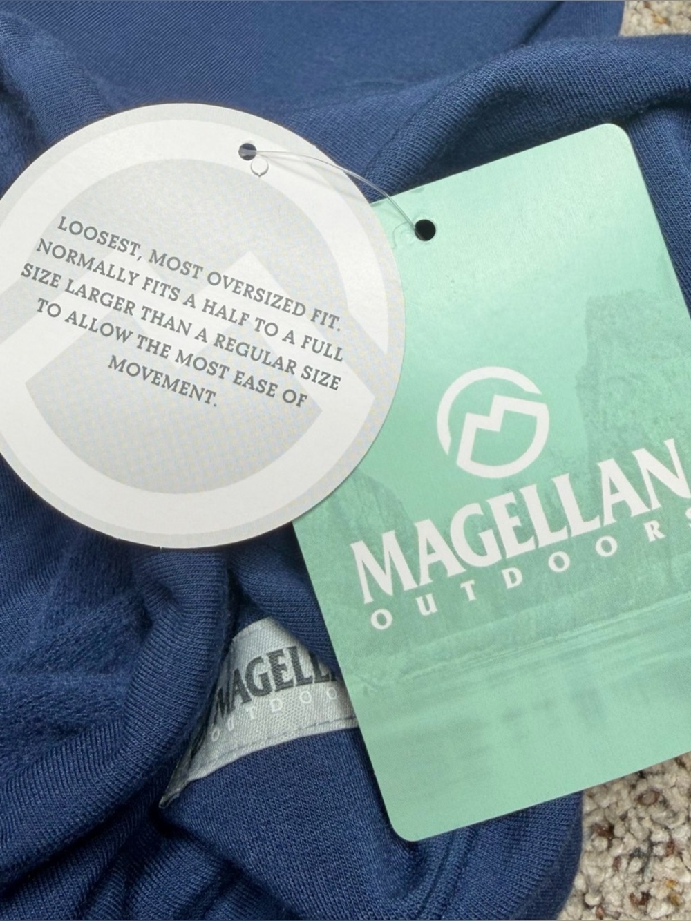 Magellan Outdoors Long Sleeve Funnel Neck Pullover Medieval Blue Extra Small NWT - Picture 6 of 12